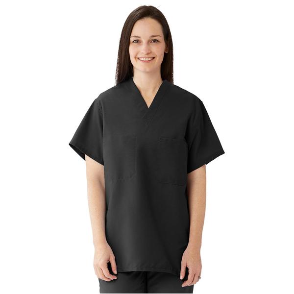 ComfortEase by Medline Shirt Scrub 910 Unisex Large Black Each - 910DKWL-CM