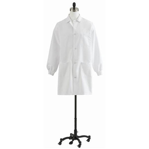 Medline Industries Inc Lab Coat Staff Length 80% Polyester / 20% Cotton Poplin Unisex White Sm 39" Each - 87050QHWS