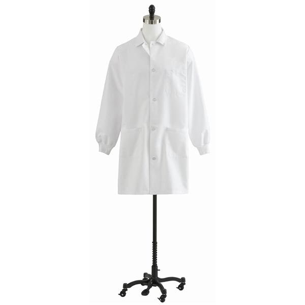 Medline Industries Inc Lab Coat Staff Length 80% Polyester / 20% Cotton Poplin Unisex White Md 39" Each - 87050QHWM