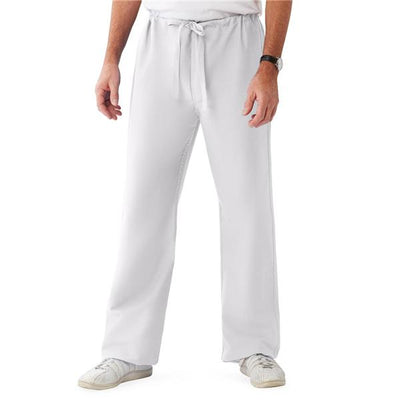 ComfortEase by Medline Pant Scrub 65% Polyester / 35% Cotton Unisex White XS Reversible 1 Pocket Each - 900XTQXS-CM