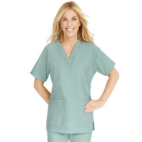 ComfortEase by Medline Shirt Scrub ComfortEase 8800 Womens X-Small Seaspray Each - 8800JSSXS