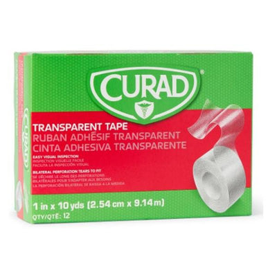 Medline Industries Inc Tape Curad Plastic 1"x10yd Transparent Each, 12 Each/BX - NON270201