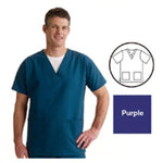 ComfortEase by Medline Shirt Scrub ComfortEase 8800 Womens 3X Large Purple Each - 8800JPPXXXL