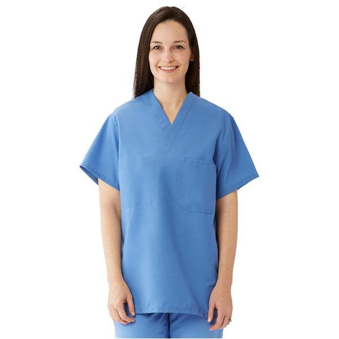 ComfortEase by Medline Shirt Scrub 910 Unisex Medium Ceil Blue Each - 910JTHM-CM
