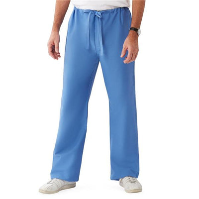 ComfortEase by Medline Pant Scrub 65% Polyester / 35% Cotton Unisex Ceil Blue XL Reversible 1 Pocket Each - 900JTHXL-CM