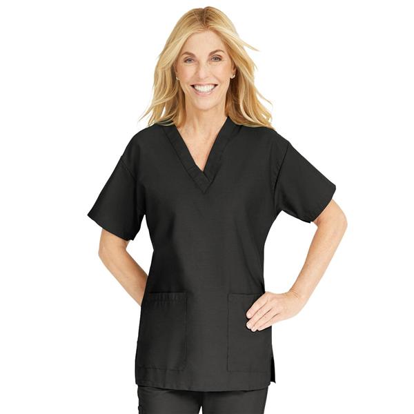 ComfortEase by Medline Shirt Scrub ComfortEase 8800 Womens Small Black Each - 8800DKWS