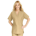 ComfortEase by Medline Shirt Scrub ComfortEase 8800 Womens 3X Large Khaki Each - 8800JKKXXXL