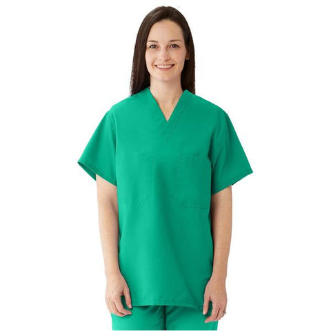 ComfortEase by Medline Shirt Scrub 910 Unisex 3X Large Jade Green Each - 910JTJXXXL-CM