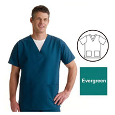 ComfortEase by Medline Shirt Scrub ComfortEase 8800 Womens 2X Large Evergreen Each - 8800JEGXXL