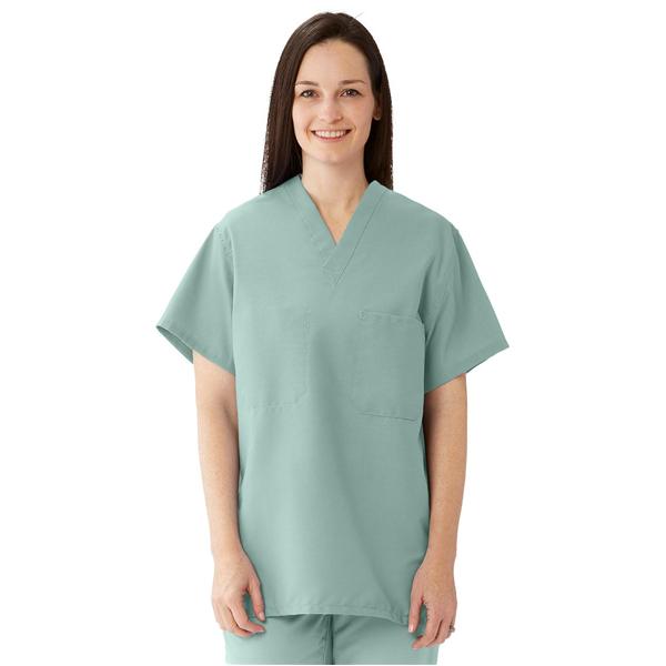 ComfortEase by Medline Shirt Scrub 910 Unisex X-Large Seaspray Each - 910JSSXL-CM