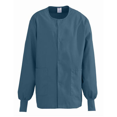 ComfortEase by Medline Jacket Warm-Up 65% Polyester / 35% Cotton Unisex Caribbean Blue Sm 2 Pockets Each - 8832JCBS