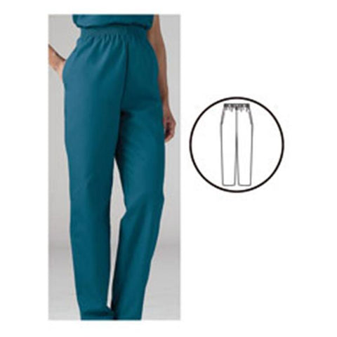 ComfortEase by Medline Scrub Pant 8850 Womens 2X Large Caribbean Blue Each - 8850JCBXXL