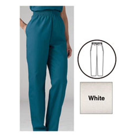 ComfortEase by Medline Scrub Pant 8850 Womens 3X Large White Each - 8850XTQXXXL