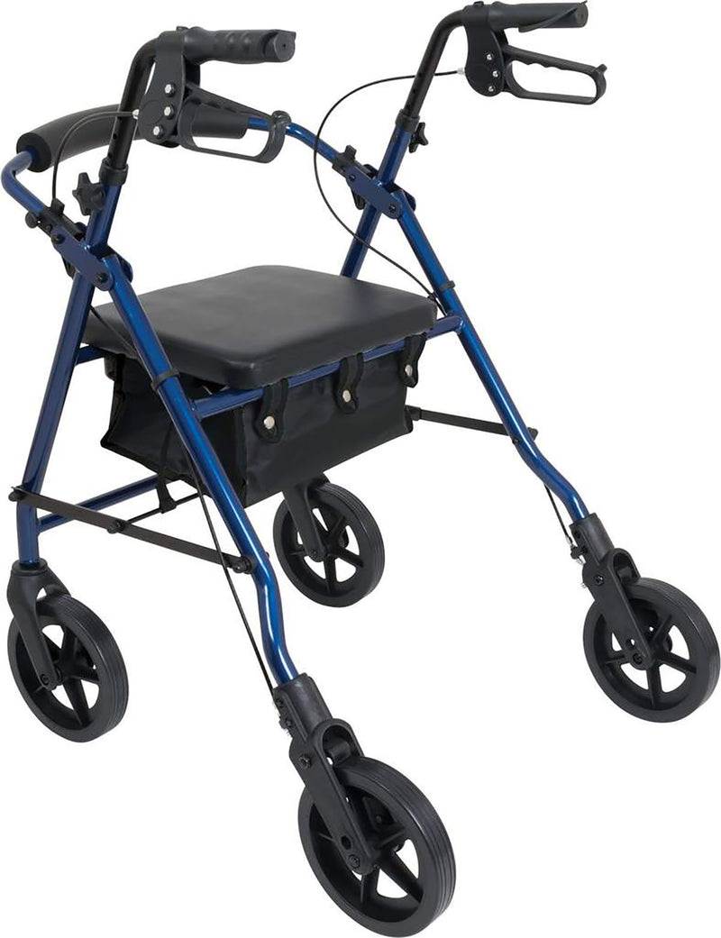 ProBasics Aluminum Rollator with 6-inch Wheels, Blue - FE-68-0028