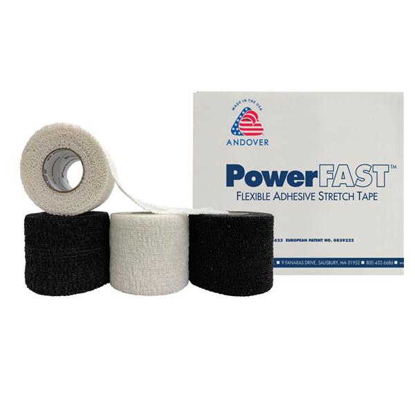 Andover Coated Products Tape Stretch PowerFast Synthetic Fabric 3"x7.5yd Cohesive White 16/Ca - 4330WH-016