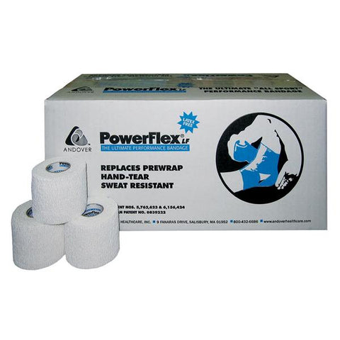 Andover Coated Products Tape Compression PowerFlex Elastic 2"x6yd Cohesive White 24/Ca - 4820WH-024