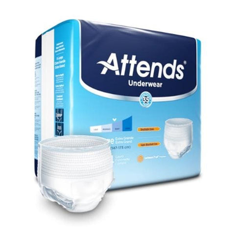 Attends Healthcare Products Underwear Attends Adult Unisex XL 58-68" Extra White 4x14/Ca - AP0740