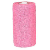 Andover Coated Products Tape Compression PowerFlex Elastic 4"x6yd Cohesive Neon Pink 12/Ca - 3740NP-012
