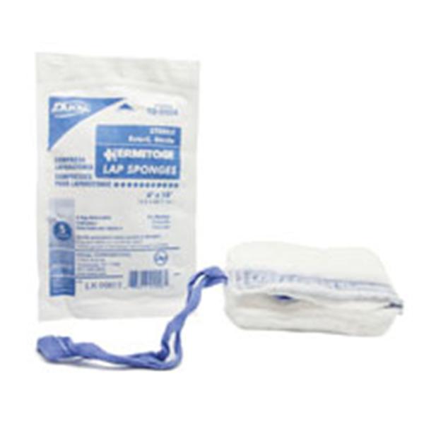 Dukal Corporation Sponge Laparotomy LF Sterile Cotton 4x18" X-Ray Detectable Pre-Washed 100/Ca - 10-0004