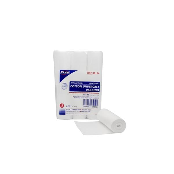 Dukal Corporation Padding Undercast Cotton 4x12" Not Made With Natural Rubber Latex White 12/Bg, 1 BG/CA - 30124