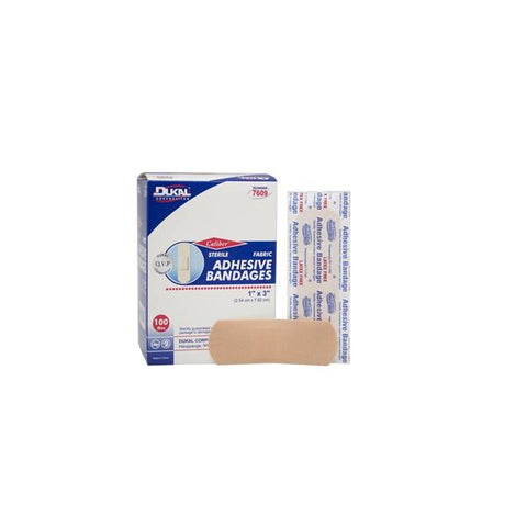 Dukal Corporation Bandage Strips Fabric Flex 1x3" Tan 100/Bx, 24 BX/CA - 7609