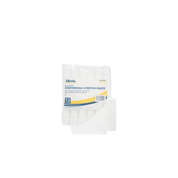 Dukal Corporation Bandage 4" Conforming Gauze White LF Non-Sterile 96/Ca - 8519