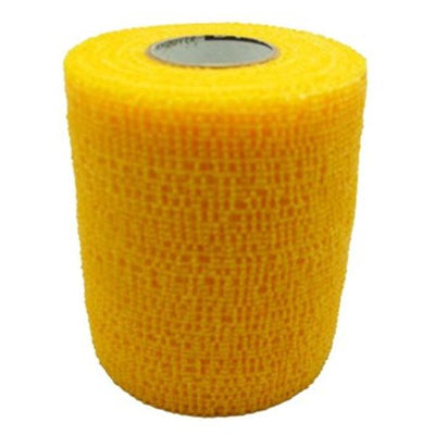 Andover Coated Products Tape Compression PowerFlex Elastic 3"x6yd Cohesive Yellow 16/Ca - 3730YL-016