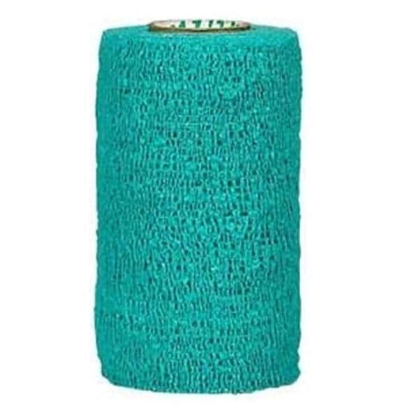 Andover Coated Products Bandage CoFlex Compression Elastic 4"x5yd Latex Non-Sterile Cohesive Teal 18/Ca - 7400TE-018