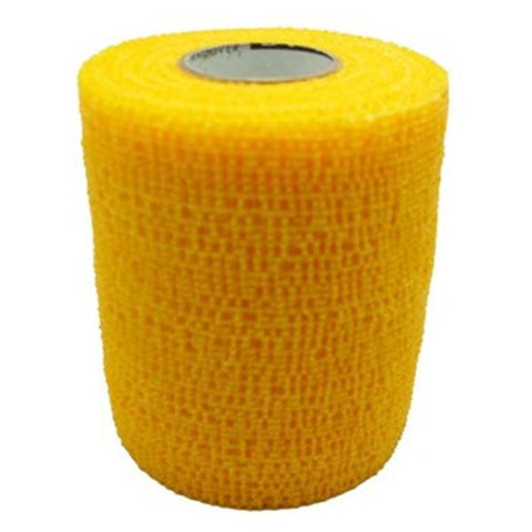 Andover Coated Products Tape Compression PowerFlex Elastic 4"x6yd Cohesive Yellow 12/Ca - 3740YL-012