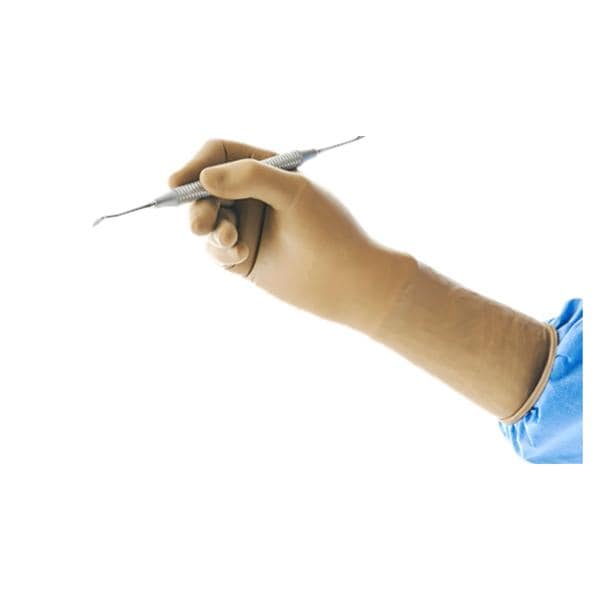 Ansell Healthcare Products LLC Gloves Surgical Encore MicrOptic Powder-Free Latex 11.6 in 6 Sterile Brown 50/Bx, 4 BX/CA - 5787001