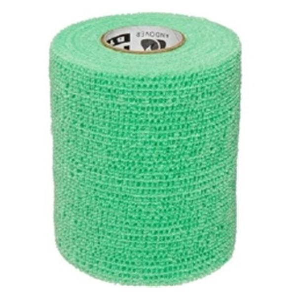 Andover Coated Products Tape Compression PowerFlex Elastic 2"x6yd Cohesive Neon Green 24/Case - 3720NG-024