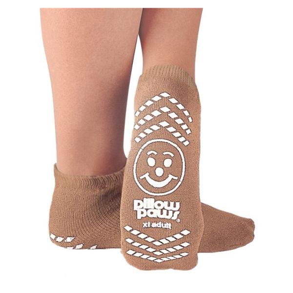 Principle Business Ent. Slippers Patient Pillow Paws Terries Cotton Tan X-Large Size 7.5-10 48/Ca - 1097