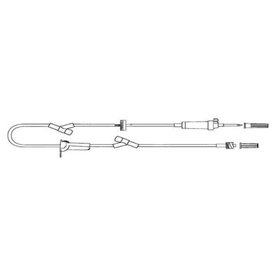Advanced Medical Systems IV Extension Set 20Drp 105 2Y-Inj St Male Luer Lock Universal Spike 50/Ca - AMS615