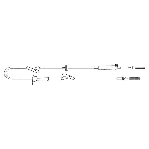 Advanced Medical Systems IV Extension Set 20Drp 105 2Y-Inj St Male Luer Lock Universal Spike 50/Ca - AMS615