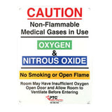 HPTC, Inc Sign Warning MGWS Medical Gas Warning Each - MGWS