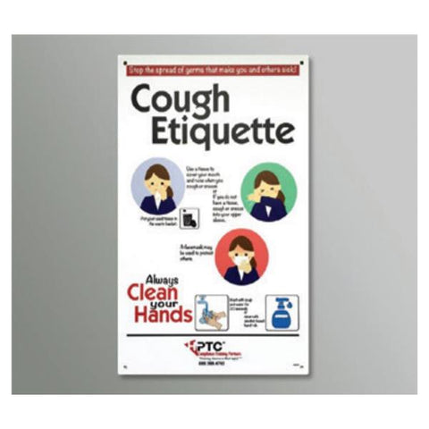 HPTC, Inc Sign Educational CEP Coughing Etiquette Each - CEP