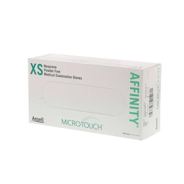 Ansell Healthcare Products LLC Gloves Neoprene Micro-Touch Affinity Latex-Free PF X-Small NS Green 100/Bx, 10 BX/CA - 3770