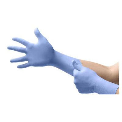 Ansell Healthcare Products LLC Gloves Exam Micro-Touch EP Powder-Free Nitrile Latex-Free 12 in Sm Blue 100/Bx, 10 BX/CA - 6034051