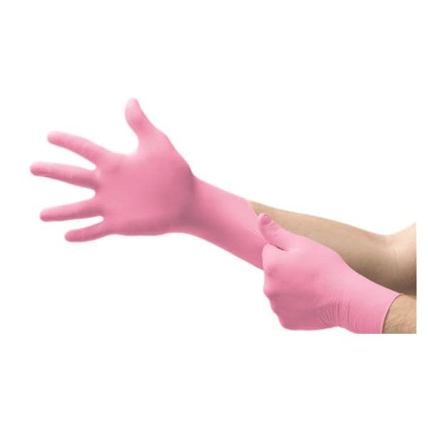 Ansell Healthcare Products LLC Gloves Exam Micro-Touch NitraFree PF Nitrile Latex-Free 9.5 in Lg Pink 100/Bx, 10 BX/CA - 6034513
