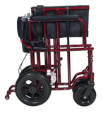 Bariatric Aluminum Transport Chair, 22" seat - FE-69-0385