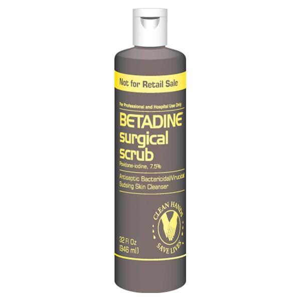 Purdue Products LP Scrub Surgical Betadine/PVP Iodine 7.5% 32oz/Bt, 6 BT/CA - BSUR32