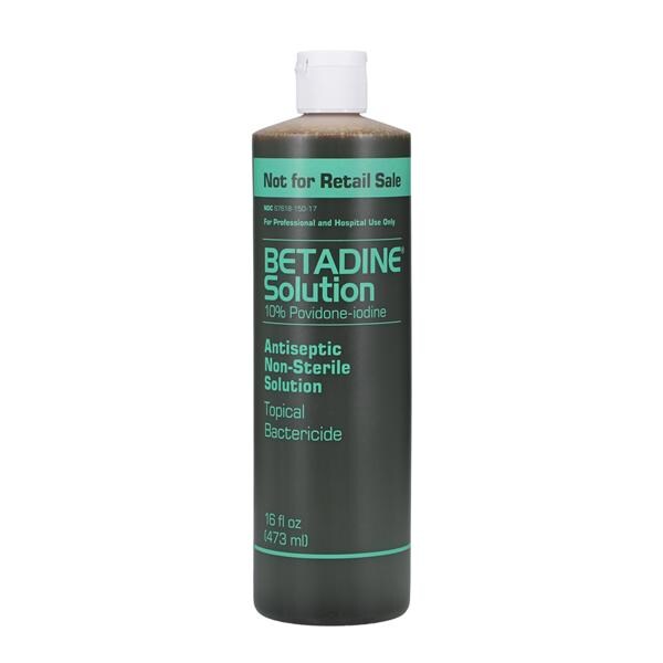 Purdue Products LP Solution Prep Betadine 16 oz Flip Top Bottle 16oz/Bt, 12 BT/CA - BSO16P