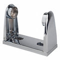 Horizontal Single Roll Double Post Toilet Paper Holder Silver