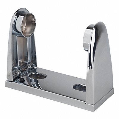 Horizontal Single Roll Double Post Toilet Paper Holder Silver