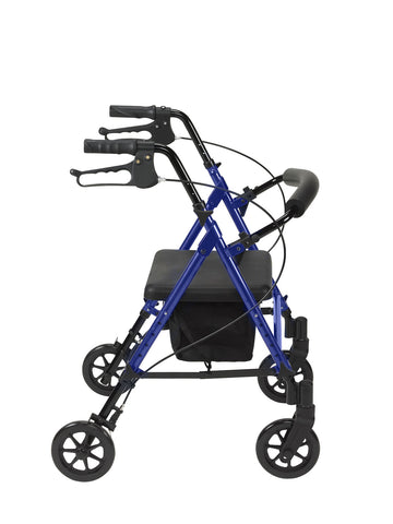 Adjustable Height Rollator, 6" Casters, Blue - FE-70-0583