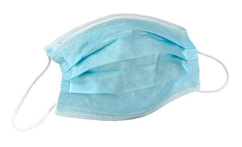 3 Ply Disposable Face Masks with Ear Loops and Adjustable Nose Clips, Box of 50 - FE-70-0645-50
