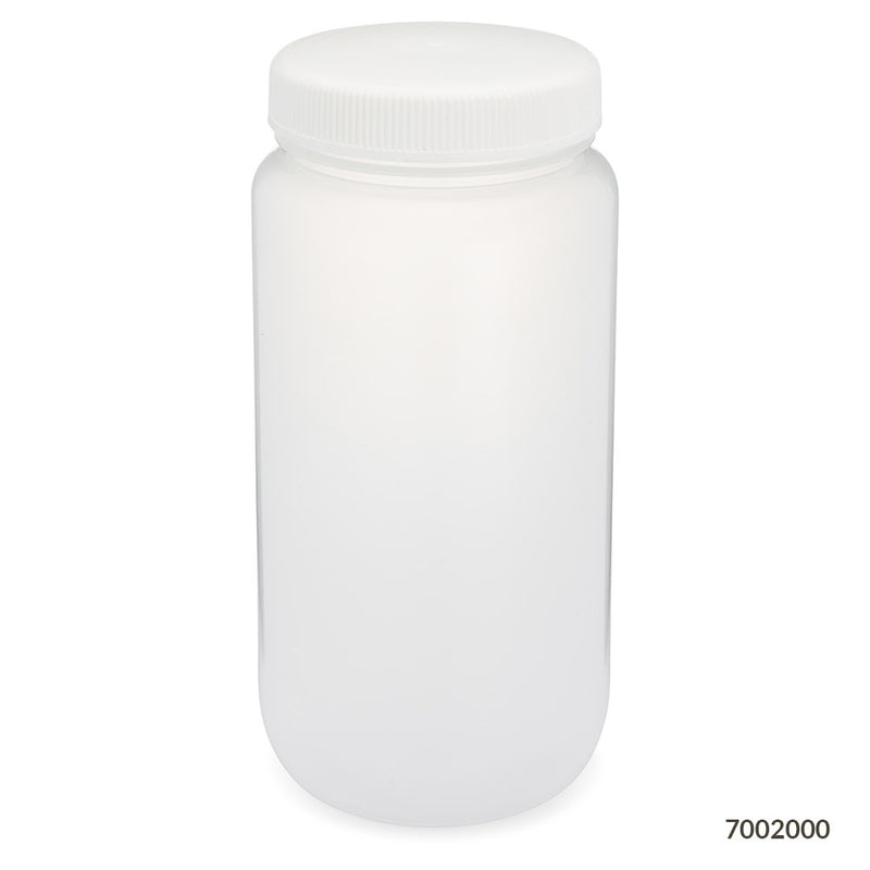 Globe Scientific Bottles, Diamond RealSeal, Wide Mouth, Round, PP with PP Closure, 2L, 6 of Case - GS-7002000