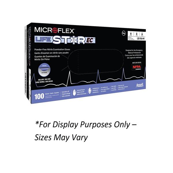 Microflex Inc Gloves Exam LifeStar EC Powder-Free Nitrile Latex-Free Medium 100/Bx, 10 BX/CA - LSE-104-M
