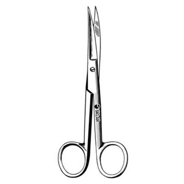 Sklar Instruments Scissors Operating 4-1/2" Sharp/Sharp Smooth Curved Stainless Steel Each - 13-2045