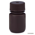 Globe Scientific Bottles, Diamond RealSeal, Wide Mouth Round, Amber HDPE with Amber PP Closure